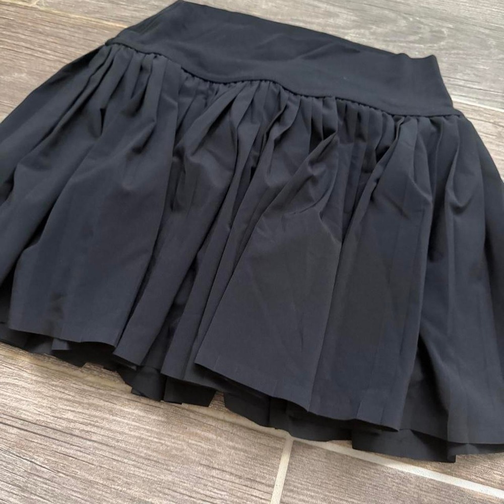 Aerie offline black pleated mini skirt size xs